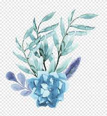 Sensational linen blend floral pattern with birds on a beautiful soft blue background with accents in green, white,and cocoa. Blue And Green Floral Illustration Blue Watercolor Painting Flower Blue Watercolor Floral Pattern 02 Watercolor Leaves Floral Png Pngegg