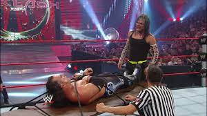 Jeff hardy forces his brother matt to say i quit by strapping him to a table. Jeff Hardy Ties Matt Hardy To A Table For A Leg Drop Backlash 2009 Youtube