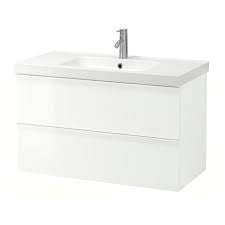 Godmorgon Odensvik Sink Cabinet With 2 Drawers High Gloss White Dalskar Faucet 40 1 2x19 1 4x25 1 4 Add To Cart Ikea In 2020 Sink Cabinet High Gloss White Ikea Godmorgon