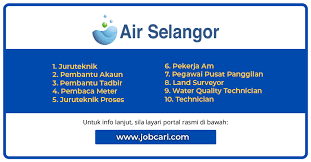 Maklumat am peluang pekerjaan sektor awam. Jawatan Kosong Di Pengurusan Air Selangor Sdn Bhd Jobcari Com Jawatan Kosong Terkini