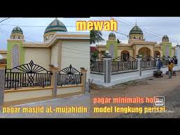 Pembuatan ornamen pagar masjid aluminium cor gudang art design. Tutorial Pasang Pagar Minimalis Model Melengkung Dari Besi Hollow Pagar Masjid Al Mujahidin Youtube