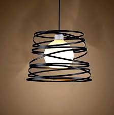 Lampe design abat jour tole perforee realisee par un. Suspension Industrielle Retro O30cm Lustre Vintage Abat Jour Luminaire En Metal Plafonnier E27 Corde Ajustable Decoration Noir Amazon Fr Luminaires Et Eclairage