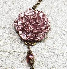 Champagne Pink Carnation Flower Asymetrical Necklace With Pink Carnation Flower Pink Carnations Carnations