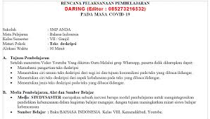 Rpp daring bahasa indonesia smp kelas 7 8 9 format selembar. Rpp Daring Bahasa Indonesia Kelas 7 Semester 1 Dan 2 Info Pendidikan Terbaru