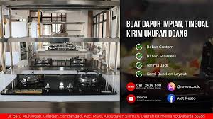 Top of the range 430 stainless steel provide greater durability than other kitchen utensil sets. Kitchen Set Stainless Rumah Minimalis Bekasi Free Konsultasi Revon