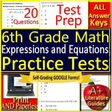 Module 7 answer key for homework. 6th Grade Math Expressions Equations Digital Test Printable Self Grading