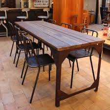 Elle est adapté aux travaux légers dans les ateliers. Mobilier Industriel Ancienne Table D Atelier Metal Et Bois