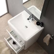 26 inch adelina petite antique bathroom vanity mat black finish in. 26 Glossy White Modern Vanity W Medicine Cabinet Fvn8525wh