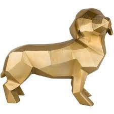 Pre Owned Geometric Dog Sculpture 730 Pen Liked On Polyvore Featuring Home Home Decor Gold Dog Home Decor Ge Geometric Dog Dog Sculpture Dog Home Decor