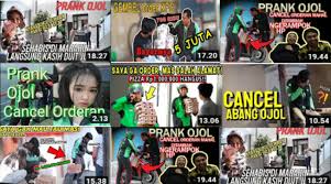 Seperti pada halnya, video yang belum lama terjadi dan viral dimedia sosial, ada beberapa youtuber asal indonesia yang ngeprank ojek online (ojol). Pemilik Warung Bakmi Beri Kompensasi Untuk Ojol Kena Prank