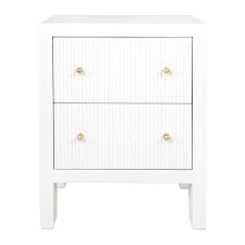 White nightstand set of 2 with 2 drawers, small beside table for bedroom living room home, lightweight sofa end table, 16l x 12w x 20h. Ariana Bedside Table Small White