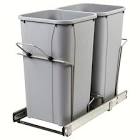 Pull-Out Waste Bin - Double - 51 L - Platinum RS-BSC12-2-27-P Real Solutions