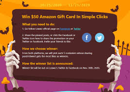 Amazon gift card purchase must total at least $50 in combined value in a single order by june 28. Leawo Offers 50 Amazon Gift Cards And Giveaway Of Prof Drm Music Converter All For Free In Halloween Promotion Issuewire