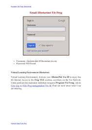 Learn more about the frog vle's widgets. Cara Login Yes Id Vle Frog 1bestarinet Kpm