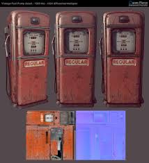 gas pump game asset by danny pierce via behance game assets gas pumps props concept gas pump game asset by danny pierce