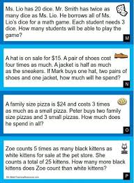 4th Grade Number Word Problem Worksheets Multiplicative Comparison Word Problems