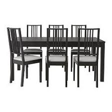 Bjursta Borje Table And 6 Chairs Brown Black Gobo White Ikea Ikea Dining Table 10 Seater Dining Table Dining Table Chairs