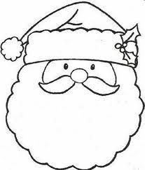 Papa Noel Para Colorear Cara