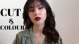 Start off by giving this marvelous bob haircut with fringe a black look throughout the head. Dyeing My Hair Dark Cutting A Fringe Youtube