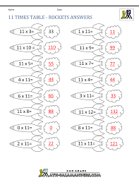 4 counters what to do: 11 Times Table