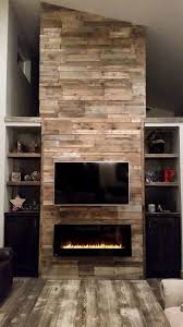 Pallet Wood Fireplace Reclaimed Wood Fireplace Rustic Fireplace Mantels Wood Fireplace
