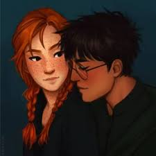 Harry having a light chat with Ginny after Quidditch practice in his 6th  year...❤️❤️ CREDITS OF THIS AMAZING ART GOES TO IT'S RIGHTFUL OWNER ~  #nevbo @tumblr #harryginny #harrypotter #ginnyweasley #hinnyfanart
