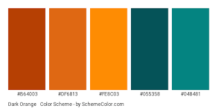 Use voxcolor's profiles to alter colors in a 3d color… Dark Orange Teal Color Scheme Green Schemecolor Com