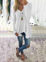 Casual Solid Color Long Sleeve Knit Sweater Fashion Clothes Style