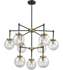 Elk 14438 6 3 Boudreaux 9 Light 30 Inch Matte Black With Antique Gold Chandelier Ceiling Light