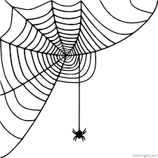 This picture will keep them busy for an hour. Little Spider Spinning Web Coloring Page Coloringall