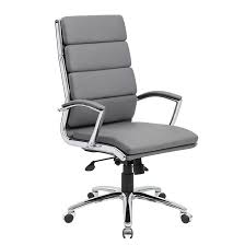 Pick up in 1 hour. Grey Faux Leather Office Chair With Extra Padding By Boss Officedesk Com