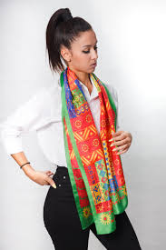 Colorful pure silk scarf