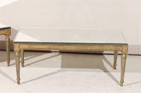 Attractive louis xvi period writing table in mahogany from the port of nantes. French Louis Xvi Style Gilded And Painted Coffee Table With Mirrored Top At 1stdibs