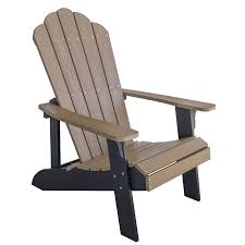 Amerihome Outdoor Two Tone Adirondack Chair With Durable Simulated Wood Construction Tan With Black Accents Walmart Com Adirondack Chair Plastic Adirondack Chairs Outdoor Armchair