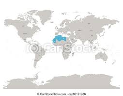 South africa detailed map highlighted on blue rounded world map. Map Of Maghreb Countries Northwest Africa States Blue Highlighted In World Map Vector Illustration Canstock
