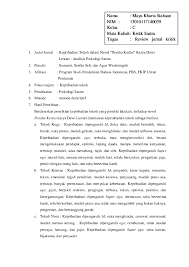 Kritik sastra dan resins novel perahu kertas. Doc Review Hasil Kritik Sastra Perahu Kertas Maya Kharta Academia Edu