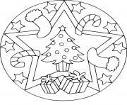Coloriage mandala de noël : Coloriage Mandala De Noel Dessin Mandala De Noel Sur Coloriage Info