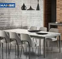 Set Furnitur Makan Meja Marmer Atas untuk Ruang Santai Kustom Grosir untuk  Hotel dan Restoran