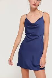 Uo Mallory Cowl Neck Slip Dress In 2020 Mini Slip Dress Silk Dress Short Slip Dress