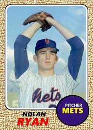 Ryan shares this card with jerry koosman, a teammate of his from his ny mets days. 1968 Style Nolan Ryan New York Mets Rookie Novelty Custom Art Card Newyorkmets New York Mets Baseball Mets Baseball New York Mets