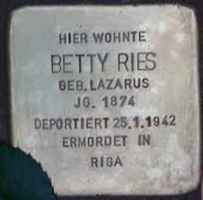 Datei:Stolperstein Fregestr 71 (Schön) Betty Ries.jpg