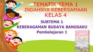 We did not find results for: Kelas 4 Tematik Tema 1 Indahnya Kebersamaan Subtema 1 Pembelajaran 1 Youtube