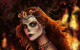 Check spelling or type a new query. Artistic Sugar Skull Face Girl Lipstick Redhead Woman Wreath Hd Wallpaper Wallpaperbetter