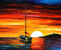 Sunset pictures to paint on rocks. 50 Beautiful Sunrise Sunset And Moon Paintings For Your Inspiration