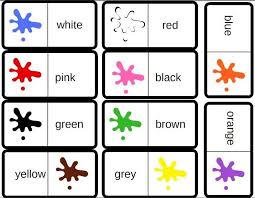 3 Jeux De Dominos Pour Travailler Le Vocabulaire En Anglais Couleurs Vetements Pieces De La Les Couleurs En Anglais Vocabulaire Anglais Apprendre L Anglais