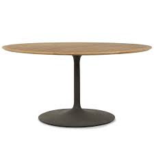 Reina Teak Top Bistro Outdoor Tulip Table 54 In 2020 Tulip Table Teak Outdoor Dining Table