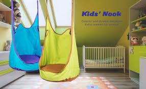 The maximum weight capacity is bigger than the other pod shapes at 300 lbs., with. Amazon Com Co Z Kids Pod Swing Seat Child Hanging Hammock Chair Indoor Outdoor Kid Hammock Seat Pod Nook Upgraded Two Straps Blue Garden Outdoor