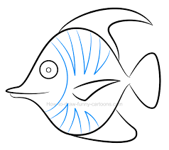 How to draw a fish easy. How To Draw A Tropical Fish Clipart Filled With Cool Patterns