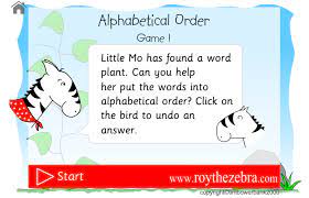 Alphabetize list is a free online tool that puts any list in alphabetical order. Alphabetical Order Game