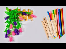 Cara Membuat Bunga Hias Sedotan Kreatif Dan Stik Eskrim Popsicle Stick Craft And Straw Youtube Di 2020 Popsicle Kreatif Bunga